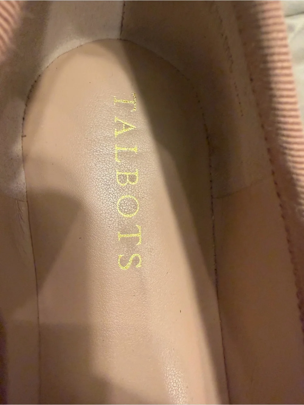 Talbots Cork Ballet Flats with Silver Toe and Pink Trim 9.5